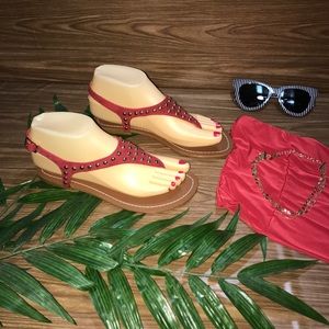 Lauren Ralph Lauren Red Thong Sandals!!!